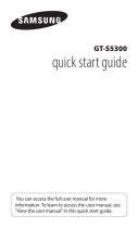 Samsung GT-S5300 Quick start guide