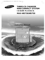 Samsung MAX-WS750 User manual
