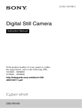 Sony DSC-RX100 Operating instructions