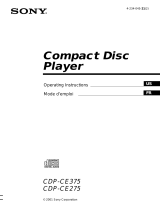Sony CDP-CE375 Operating instructions