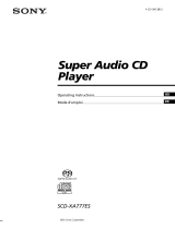 Sony SCD-XA777ES User manual