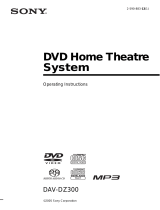 Sony DAV-DZ300 Operating instructions