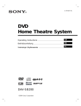 Sony DAV-SB200 Owner's manual