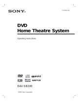 Sony DAV-SB200 Operating instructions