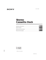 Sony TC-WE405 User manual