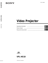 Sony VPL-HS10 User manual