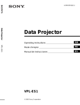 Sony VPL-ES1 Operating instructions