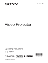 Sony vpl vw80 Owner's manual