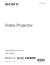 Sony VPL-VW85 Operating instructions