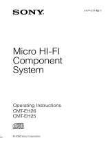 Sony Home Theatre and Hi-Fi CMT-EH25 User manual