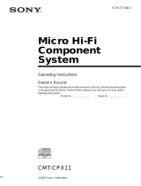 Sony CMT-CPX11 User manual