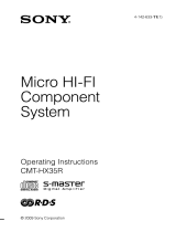 Sony CMT-HX35R Owner's manual