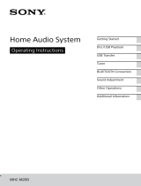 Sony MHC-M20D Operating instructions