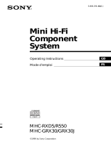 Sony MHC-RXD5 User manual