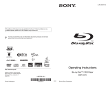 Sony BDP-S470 Operating instructions