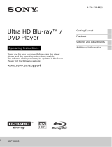 Sony UBP-X500 Lecteur Blu-Ray 4K Noir User manual