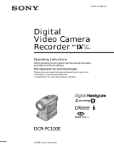 Sony DCR-PC100E Operating instructions