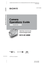 Sony DCR-HC1000E Operating instructions