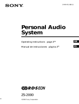 Sony ZS-2000 Owner's manual