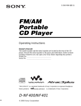 Sony D-NF400/NF401 User manual