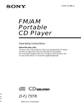 Sony D-FJ75TR Operating instructions