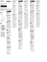 Sony ECM-CS3 Owner's manual