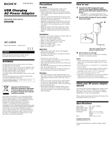 Sony AC-U50A Operating instructions