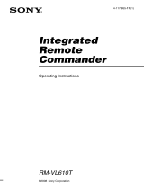 Sony RM-VL610T Operating instructions