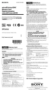 Sony SR-2N1 User manual