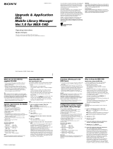 Sony MEX-1HD Operating instructions