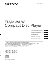 Sony CDX-GT252MP Owner's manual
