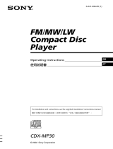 Sony CDX-MP30 Operating instructions