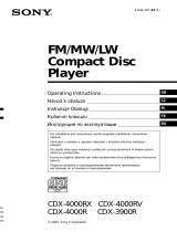 Sony CDX-3900R Owner's manual