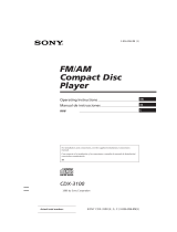 Sony CDX-3100 Operating instructions