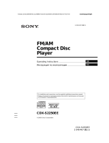 Sony CDX-S2250EE User manual