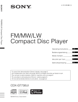 Sony CDX GT730UI Owner's manual