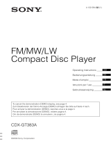 Sony CDX-GT383A Owner's manual
