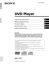 Sony MV-101 Owner's manual