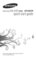 Samsung GT-S5570 Quick start guide