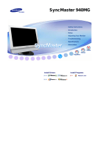 Samsung 940MW - SyncMaster - 19" LCD Monitor User manual