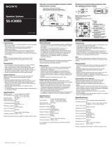 Sony SS-X30ED Operating instructions