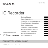 Sony ICD-UX400F Operating instructions