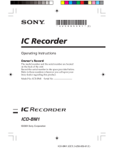 Sony ICD-BM1 Operating instructions