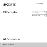 Sony ICD-SX813 Quick start guide