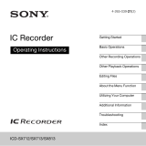 Sony ICD-SX813 Operating instructions