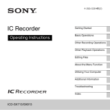 Sony ICD-SX813 Operating instructions