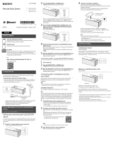 Sony SRS-X3 Quick start guide