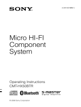 Sony CMT-HX50BTR Operating instructions