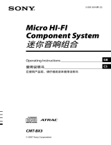 Sony CMT-BX3 Operating instructions
