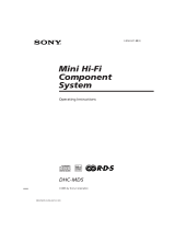 Sony DHC-MD5 User manual